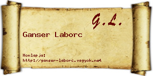 Ganser Laborc névjegykártya